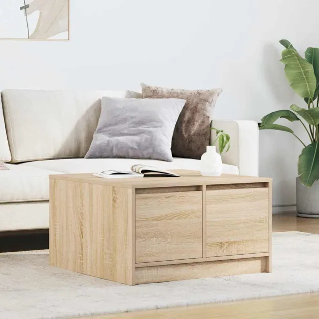 vidaXL Salontafel met lades 70,5x70x40 cm Sonoma eikenkleurig, foto 2