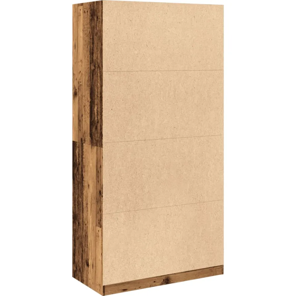 vidaXL Kledingkast 100x50x200 cm bewerkt hout oud hout bruin, foto 4