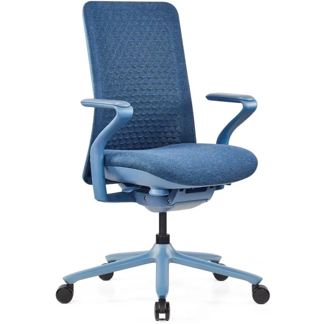 hjh office Bureaustoel / draaistoel VERVIO Rugleuning 3D-netstof / zitting stof blauw hjh OFFICE