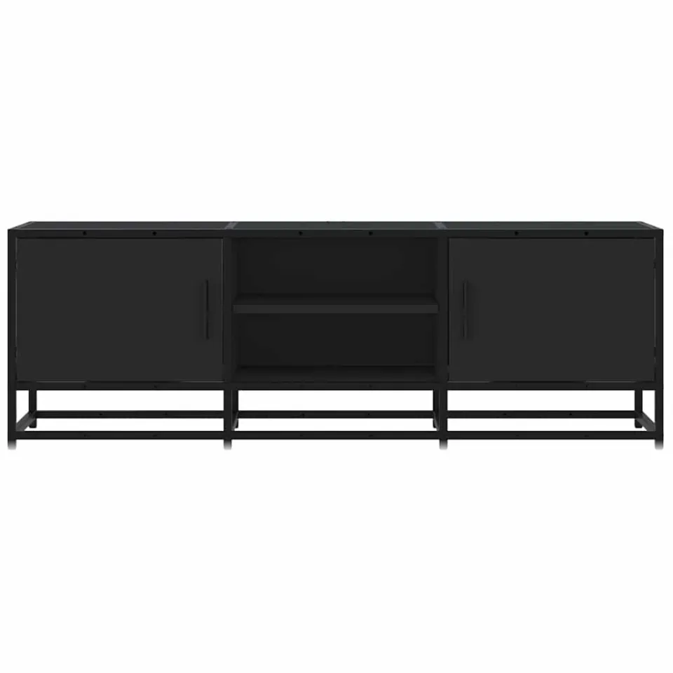 vidaXL Tv-meubel 120x35x41 cm bewerkt hout en metaal zwart, foto 4