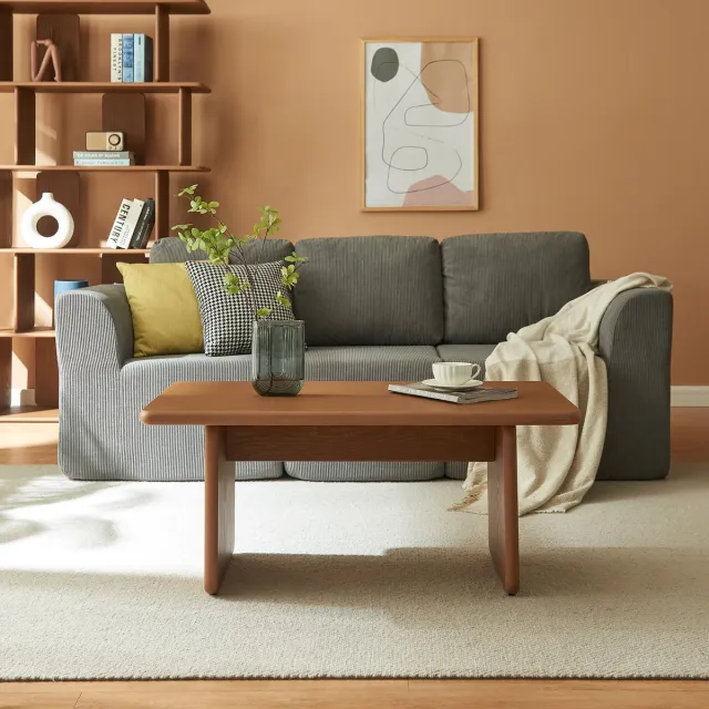 en.casa [en.casa] Salontafel Gäljami 100x55x44 cm walnootkleurig