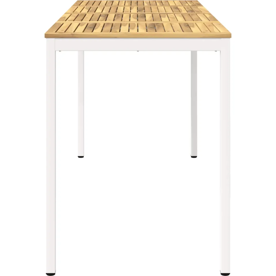 vidaXL Tuinbar Tafel NAARDEN Witgewassen 196 x 80,5 x 105 cm, foto 4