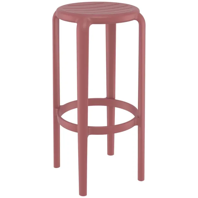 Barkruk Tom oud roze kunststof