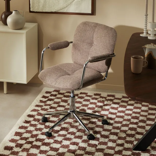 NOUS Living bureaustoel Chrome Taupe