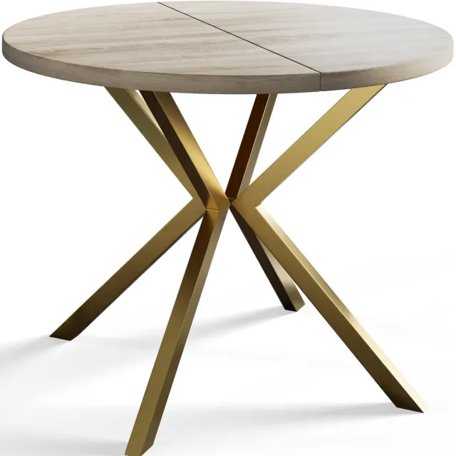 ALPİ Alpi Moebel - Ronde Tafel Uitschuifbare Loft Liten 100-180cm - Beige