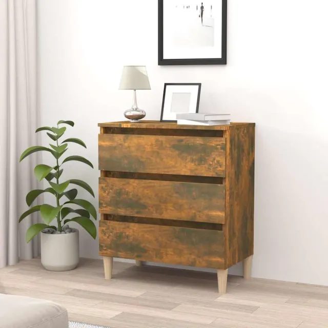 vidaXL Dressoir 60x35x69 cm bewerkt hout gerookt eikenkleurig, foto 2