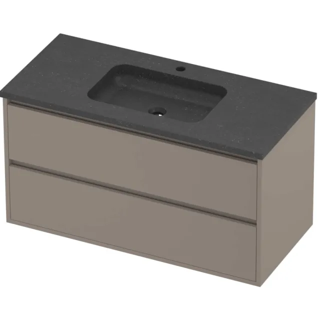 Proline Rollo Badmeubelset Hardsteen Elegant 2 Laden 100x46x54 cm Blue Stone Clay Beige