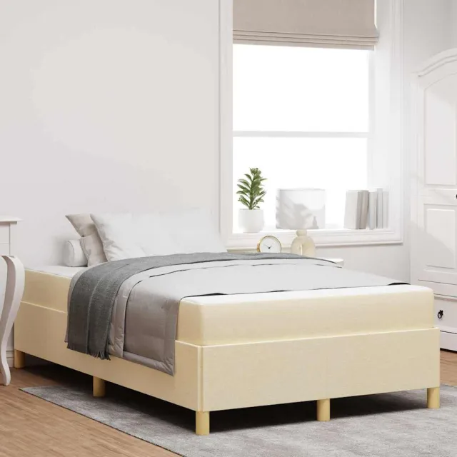 vidaXL Bedframe Crème 120 x 190 cm Stof