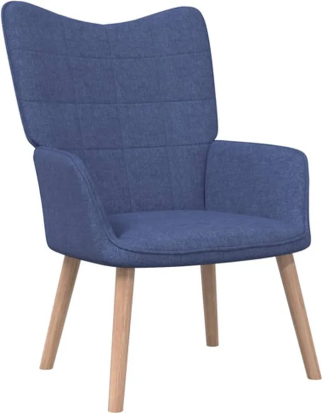 vidaXL Relaxstoel - stof - blauw