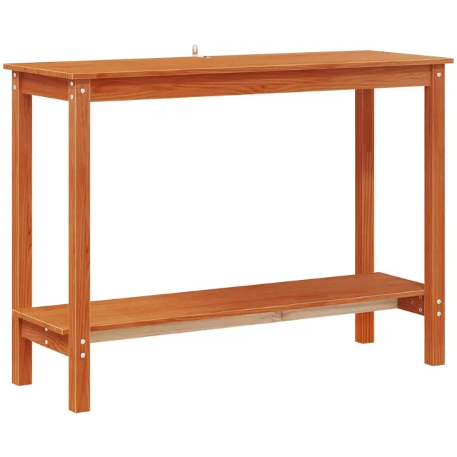 vidaXL Wandtafel - Waskleur - Bruin - 110 - x - 40 - x - 80 - cm - Massief - grenenhout Wasbruin