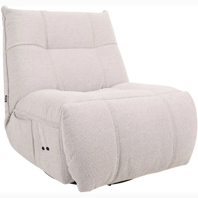 Home67 Relaxfauteuil Just Chill - Naturel Boucle - Op Accu Creme