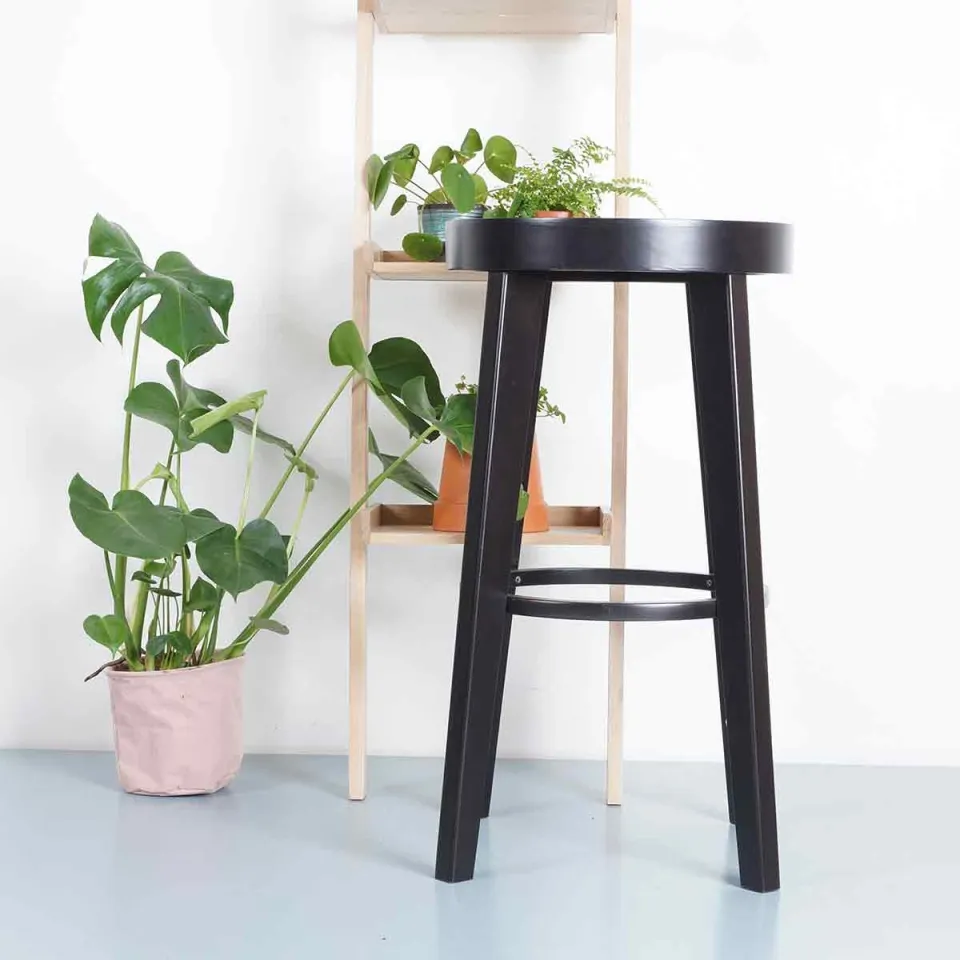 Fameg Fico houten barkruk zwart gebeitst - 75 cm, foto 4