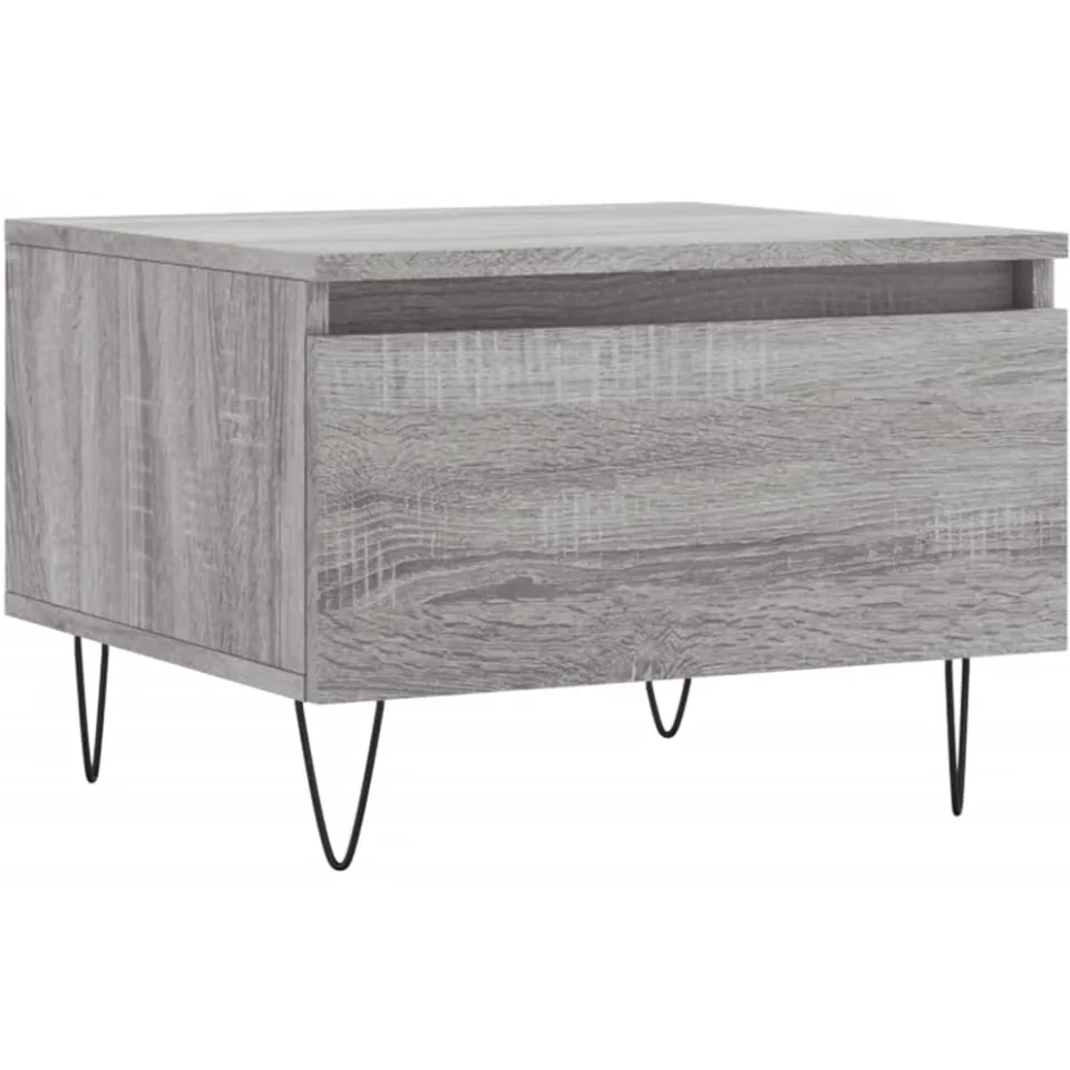 vidaXL Salontafels 2 st 50x46x35 cm bewerkt hout grijs sonoma eiken