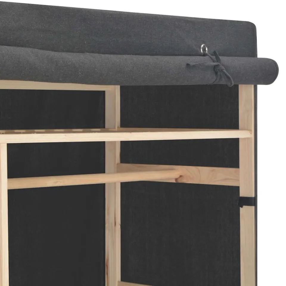 vidaXL Kledingkast 110x40x170 cm stof grijs, foto 4