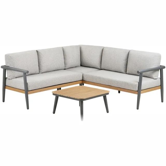 House Nordic Hoekloungeset Comillas - Antraciet/Grijs