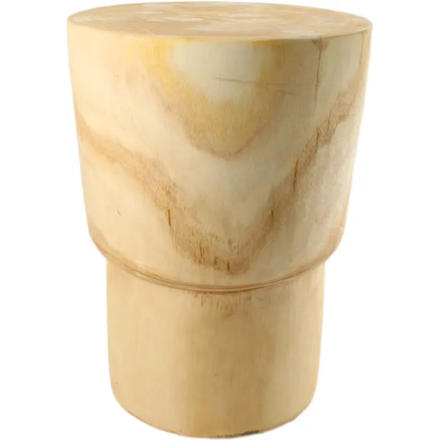 Dijk Natural Collections DKNC - Bijzettafel rond Micki - Paulowniahout - 28x28x38cm - Beige Natuurlijk