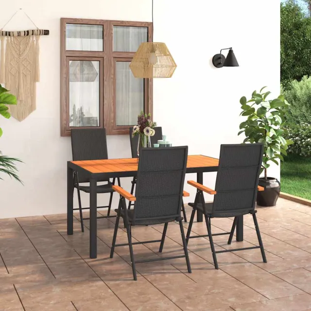 vidaXL 5-delige Tuinset zwart en bruin, foto 2