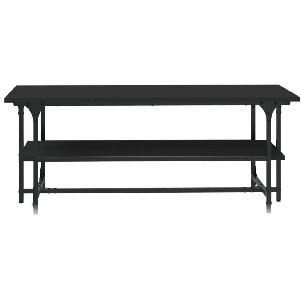 vidaXL Salontafel 100x50x40 cm bewerkt hout zwart eikenkleurig
