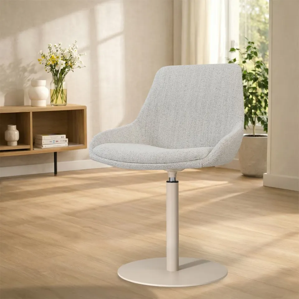 Nolon Niva-Isa draaibare tulp eetkamerstoel beige gemêleerd - beige onderstel, foto 2