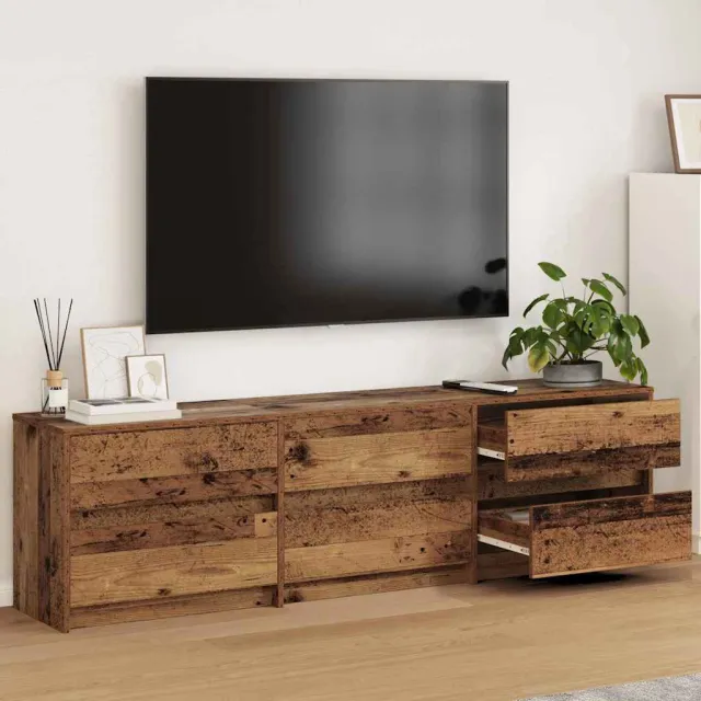 vidaXL TV Eenheden 180 x 34 x 50 cm Oud Hout bruin, foto 2