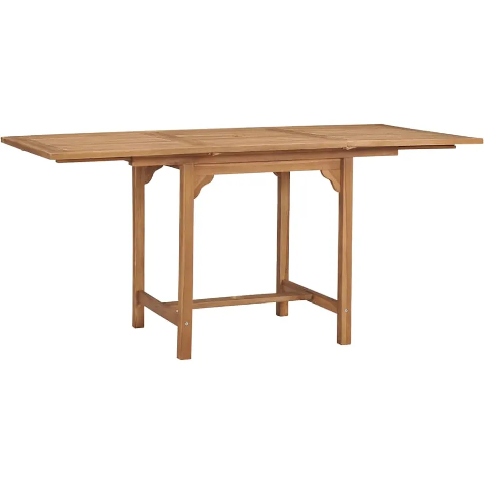 vidaXL Tuintafel verlengbaar (110-160)x80x75 cm massief teakhout bruin, foto 2