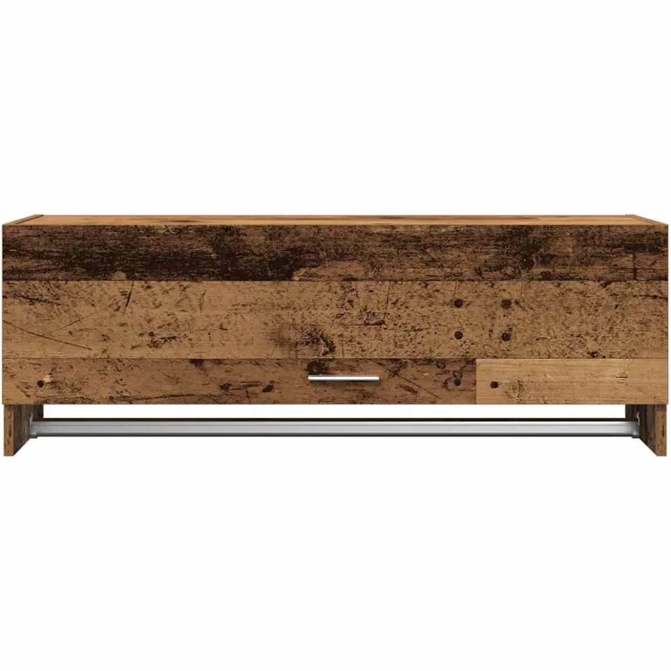 vidaXL Kledingkast 100x32,5x35 cm bewerkt hout oud houtkleurig bruin, foto 4