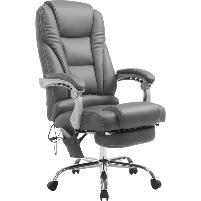CLP Pacific V2 Bureaustoel - Massagefunctie - Kunstleder grijs