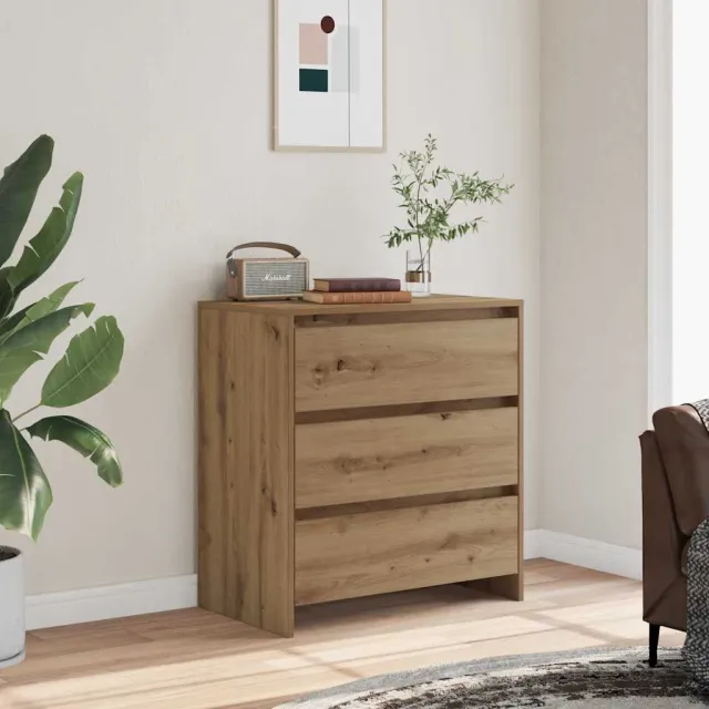 vidaXL Dressoir 70x41x75 cm bewerkt hout artisanaal eikenkleur, foto 2