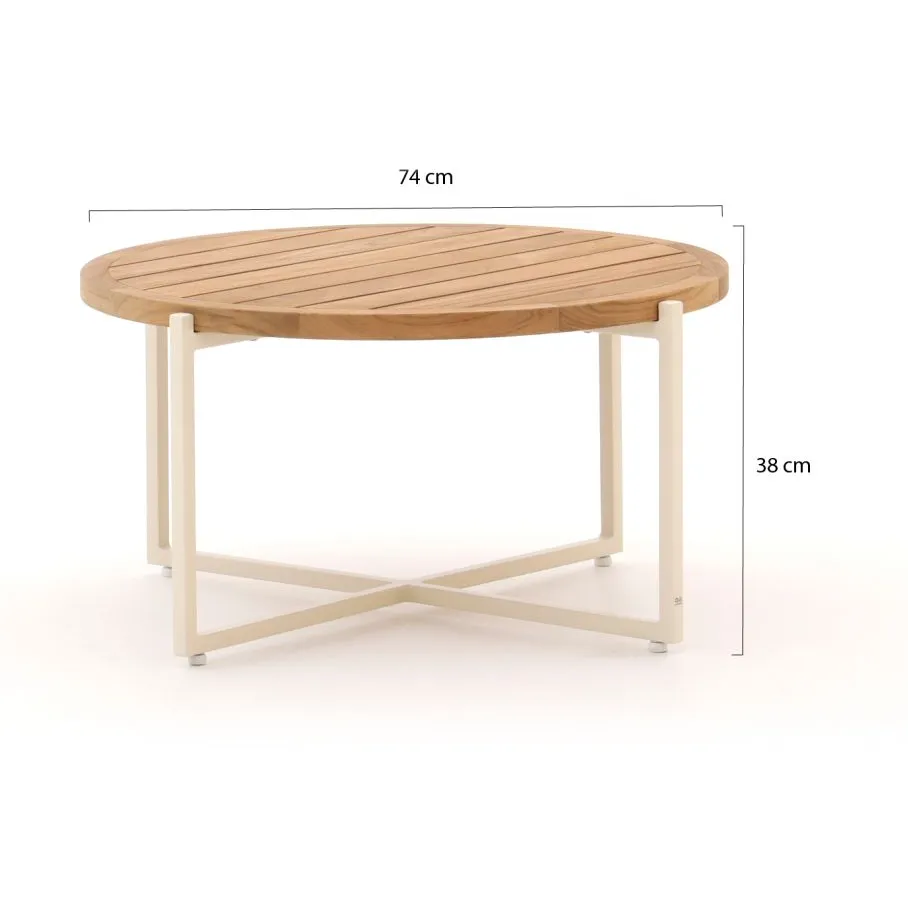 Apple Bee Condor lounge tuintafel ø 74cm (h: 38) grijs, foto 2