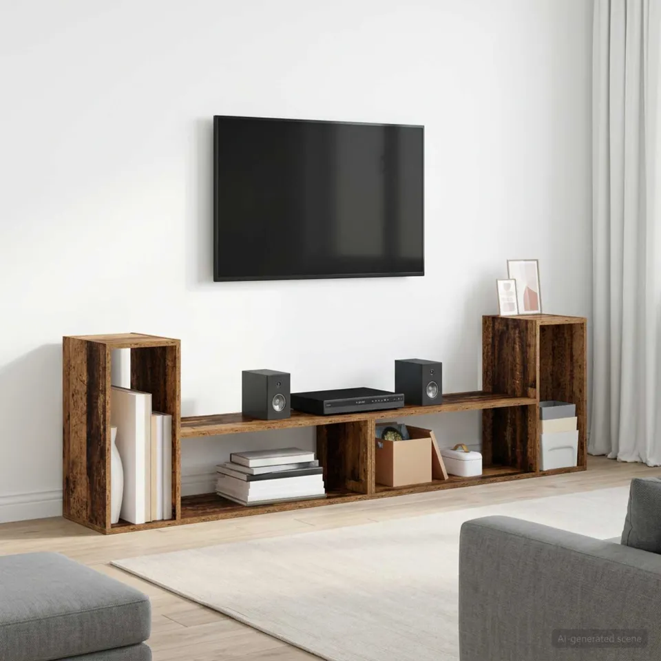 vidaXL TV-kast 100 x 30 x 50 cm Oud hout bruin, foto 4