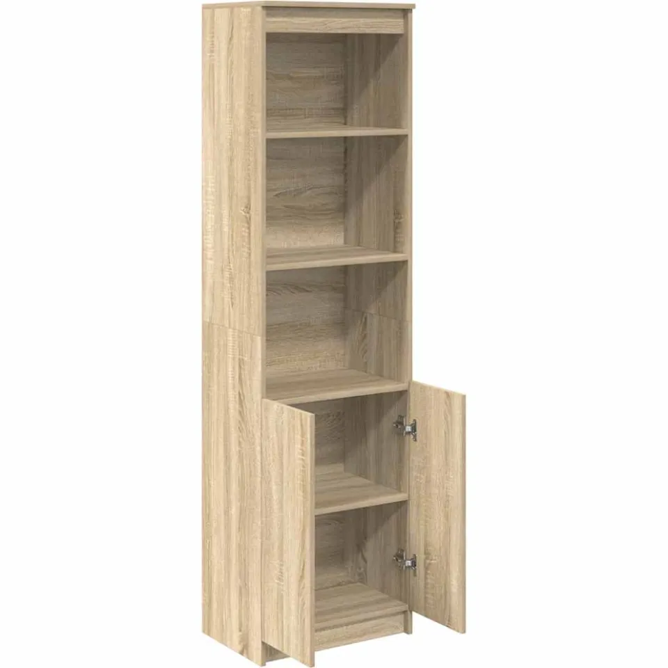 vidaXL Highboard 50x35x180 cm spaanplaat sonoma eikenkleurig, foto 4