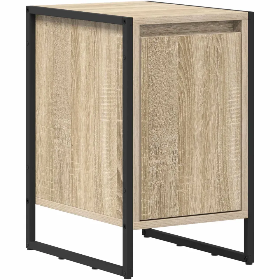 vidaXL Nachtkastje Sonoma Eiken 39,5 x 30 x 50 cm Bewerkt hout, foto 3