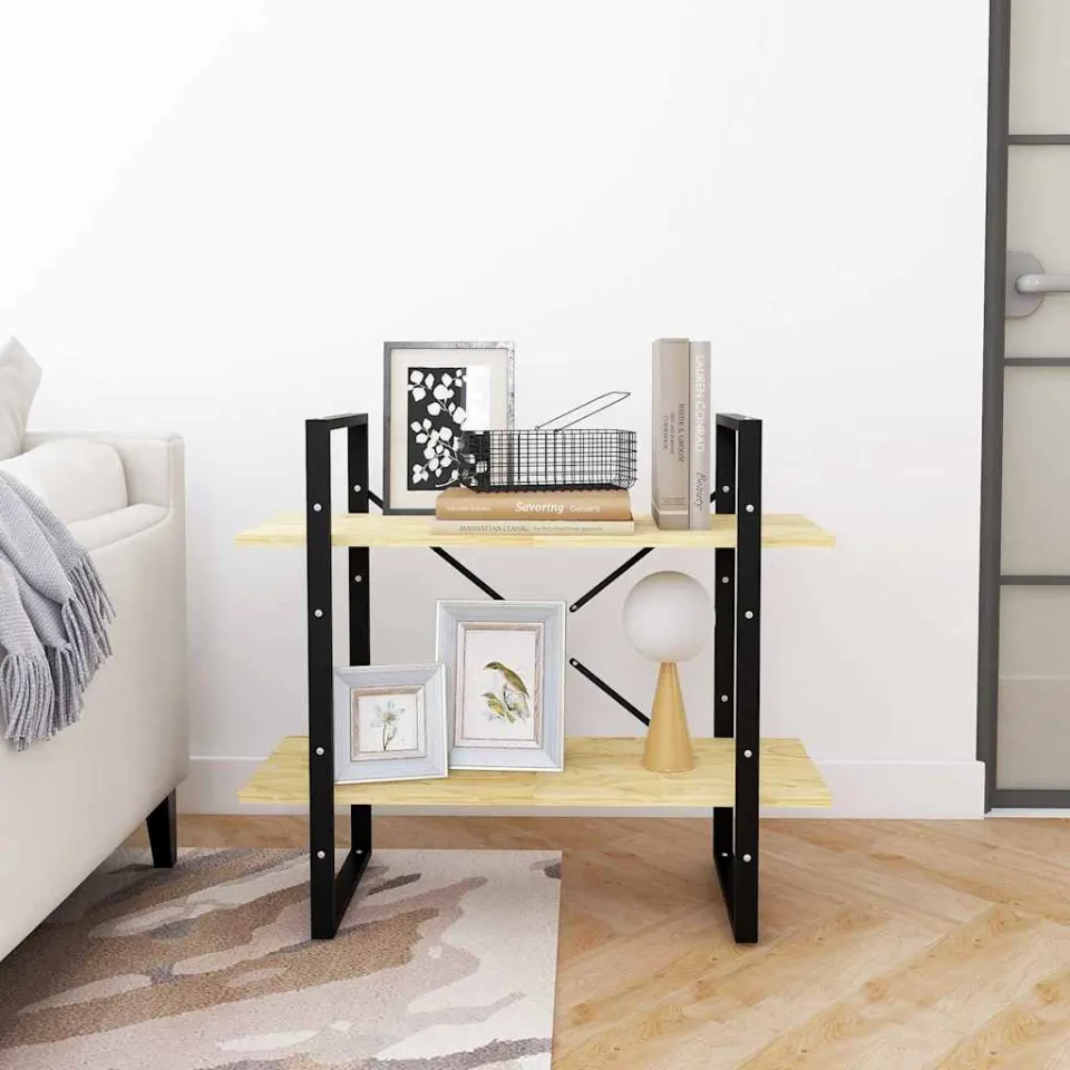 vidaXL Boekenkast met 2 schappen 80x30x70 cm massief grenenhout bruin, foto 3