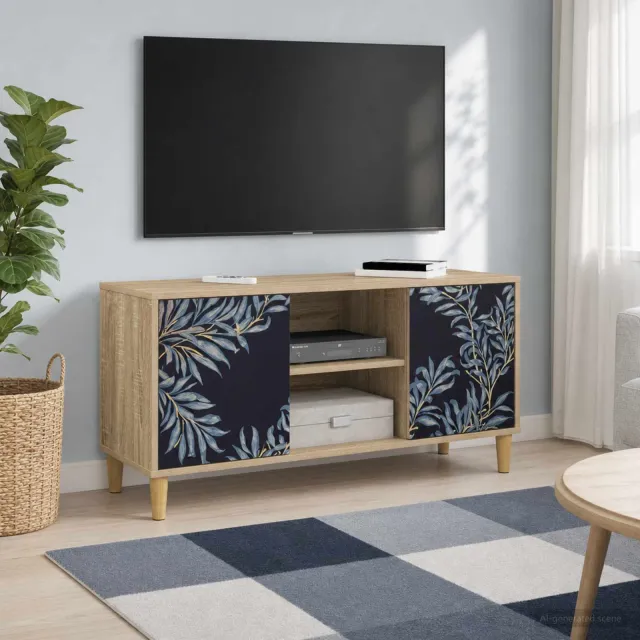 vidaXL Tv-meubel DOKKUM 102 x 33 x 50 cm Sonoma Bewerkt hout bruin, foto 2