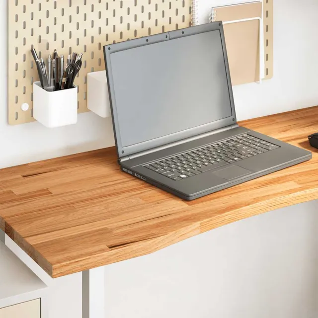vidaXL Bureaublad rechthoekig 120x60x2,5 cm eikenhout lichtbruin