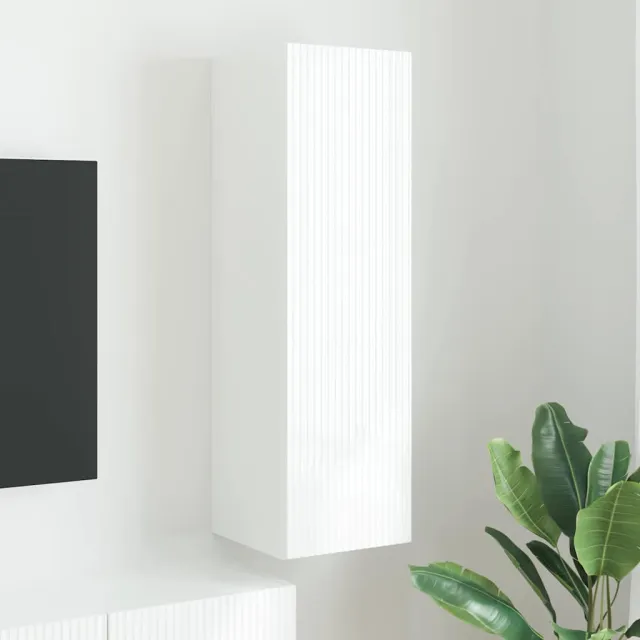 vidaXL TV Wandkast 30 x 31 x 100 cm Wit Bewerkt hout, foto 2