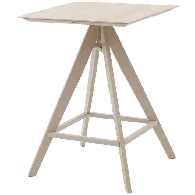 Hespéride Hoge tuintafel voor 2 personen van aluminium TERZANO Argile