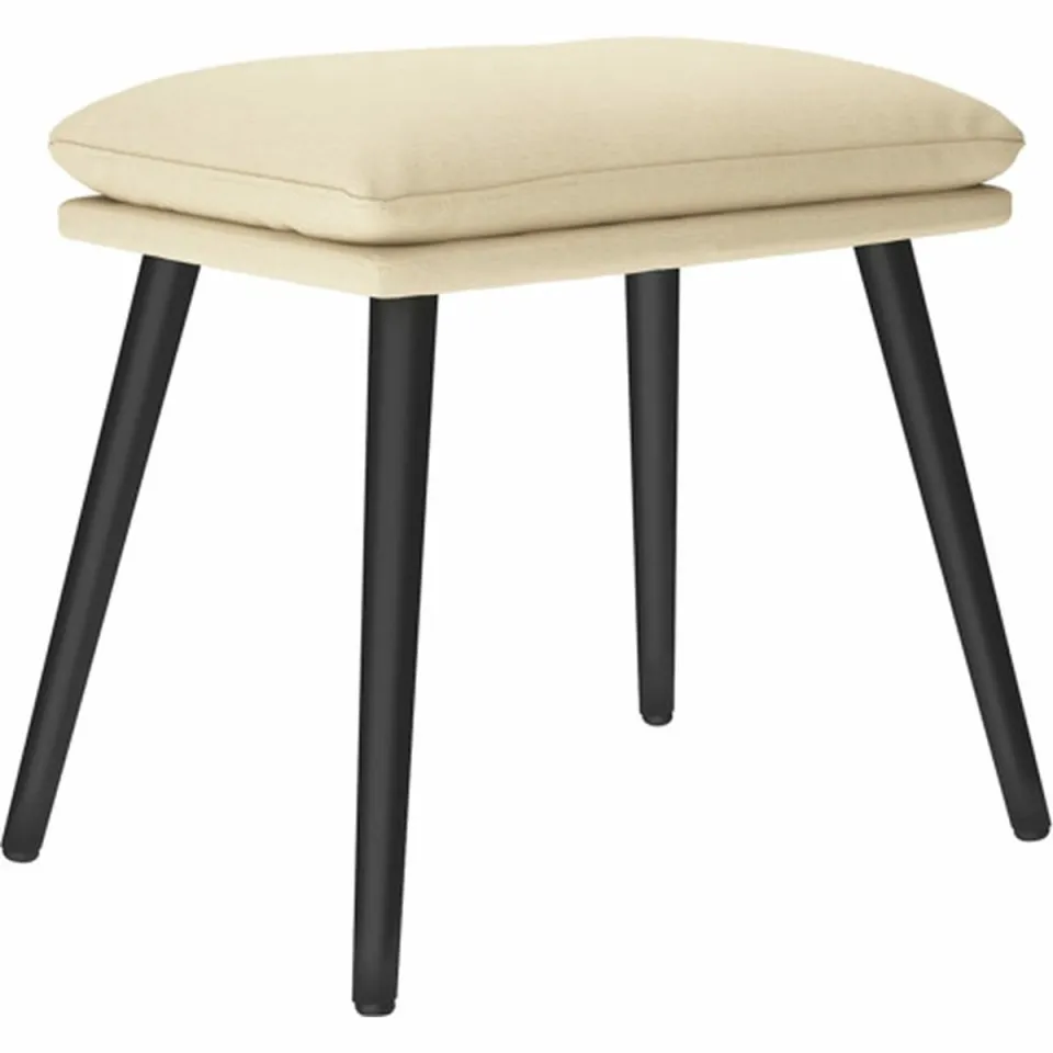vidaXL Voetenbank 45x29,5x35 cm stof crèmekleurig, foto 2
