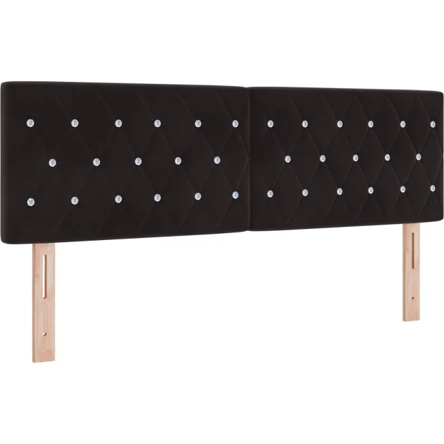 vidaXL Hoofdbord Zwart 144 cm Fluweel