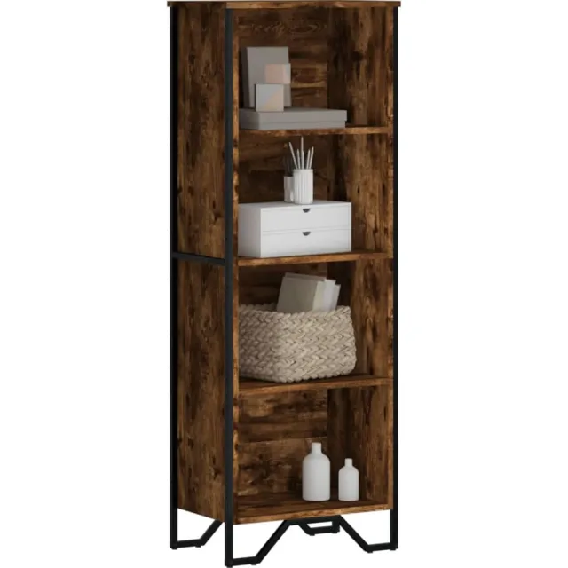 vidaXL Boekenkast 50x31x137,5 cm bewerkt hout gerookt eikenkleurig Bruin