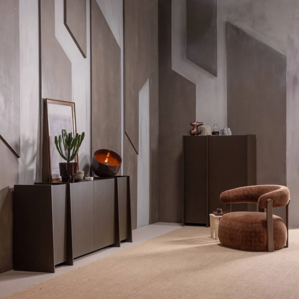 WOOOD Foon Fauteuil - Structuurstof - Zand - 78x82x73, foto 5