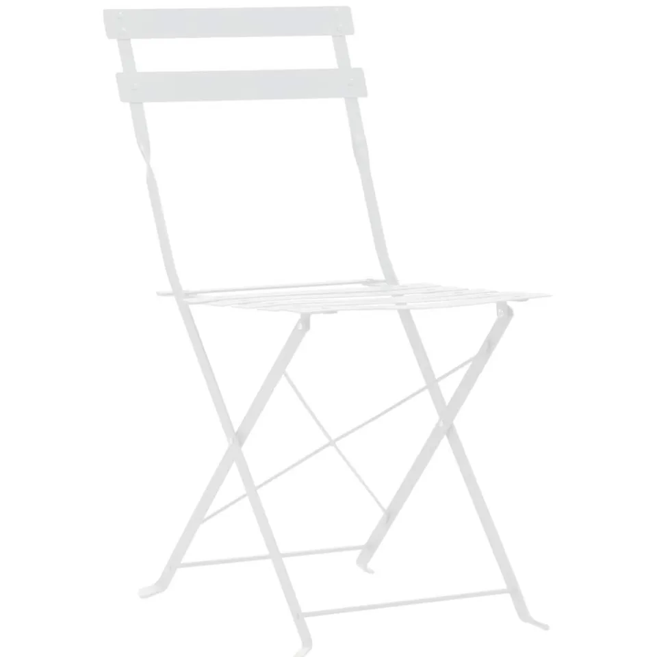 vidaXL 3-delige Bistroset staal wit, foto 4