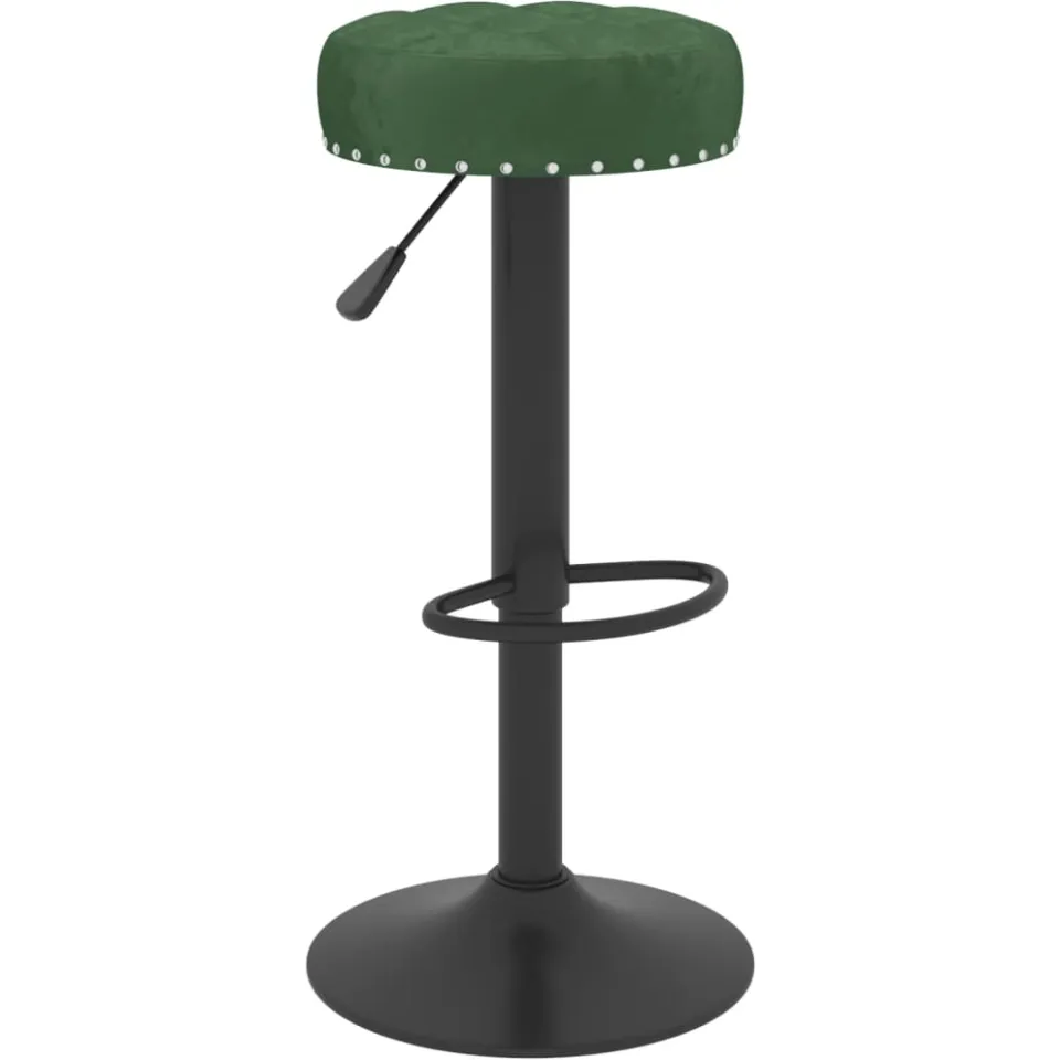 vidaXL Barkrukken 2 st fluweel donkergroen groen, foto 2