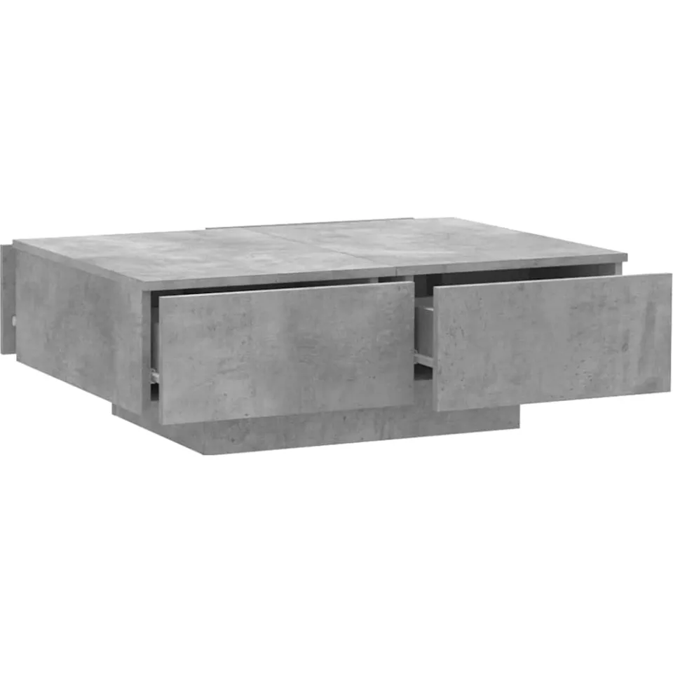 vidaXL Salontafel 90x60x31 cm bewerkt hout betongrijs grijs, foto 4