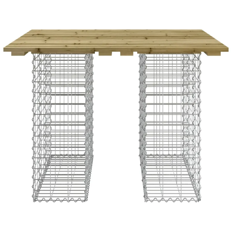 vidaXL Tuintafel schanskorfontwerp 100x102x72 cm geïmpregneerd hout bruin