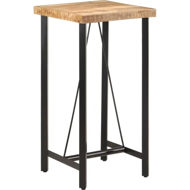 vidaXL Bartafel - 55x55x107 - cm - massief - mangohout - en - ijzer Bruin