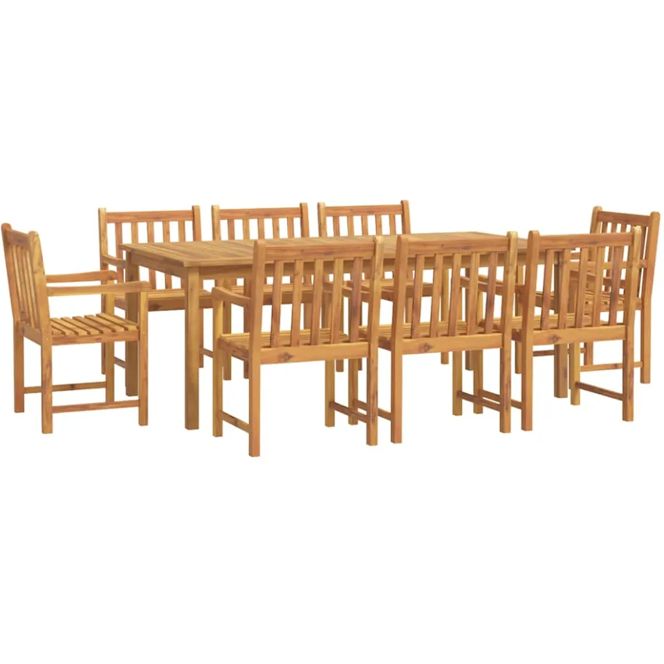 vidaXL 9-delige Tuinset massief acaciahout bruin, foto 3