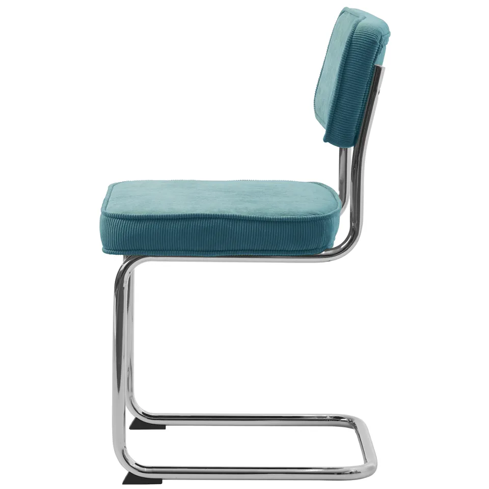 Lisomme Anne ribstof eetkamerstoel turquoise, foto 3