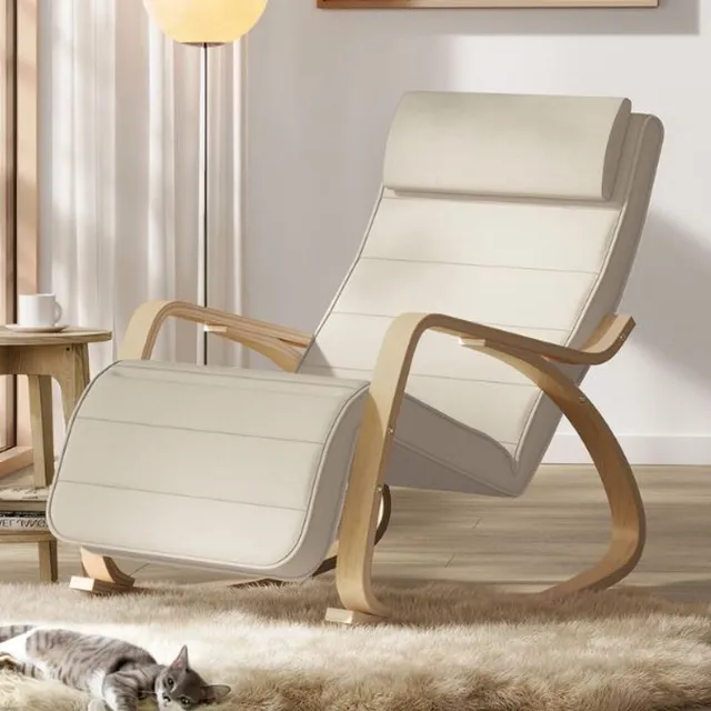 Songmics Relaxfauteuil Jackson | 55 X 80 X 91 Cm | Beige