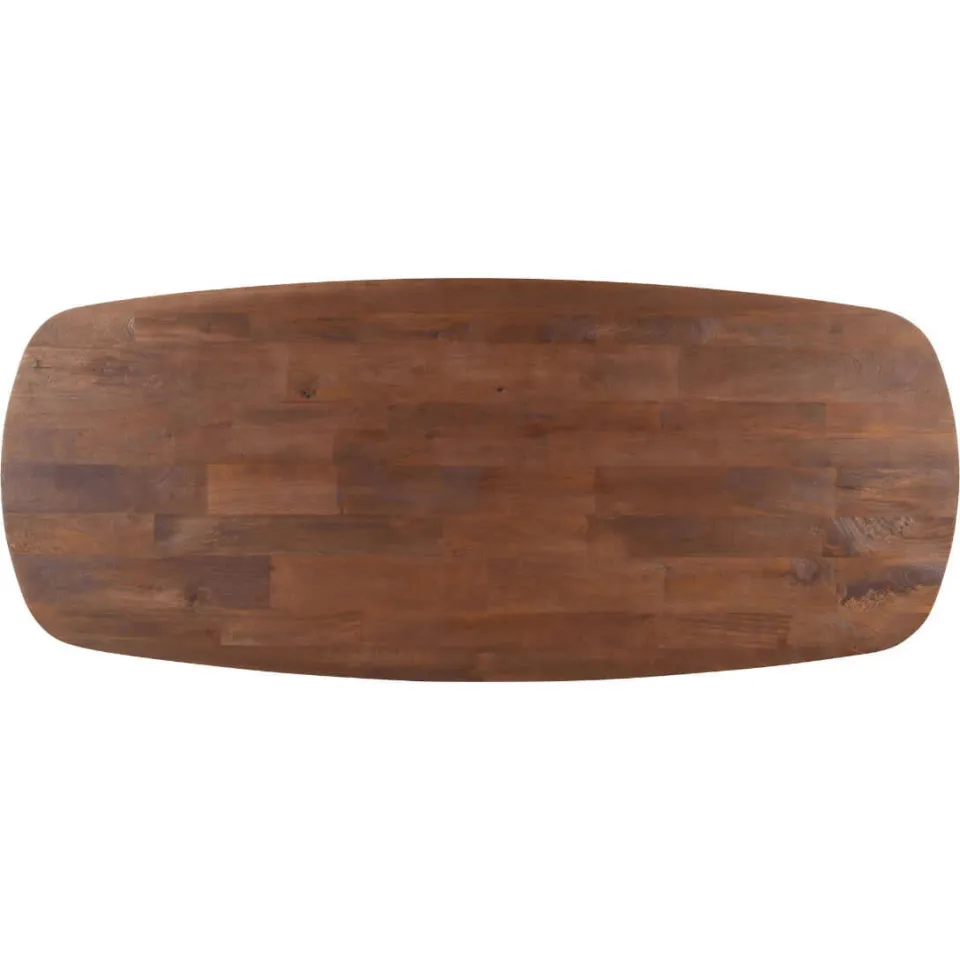 Giga Meubel Eettafel Majada - Deens Ovaal Donkerbruin Hout - 300x100x76cm, foto 4